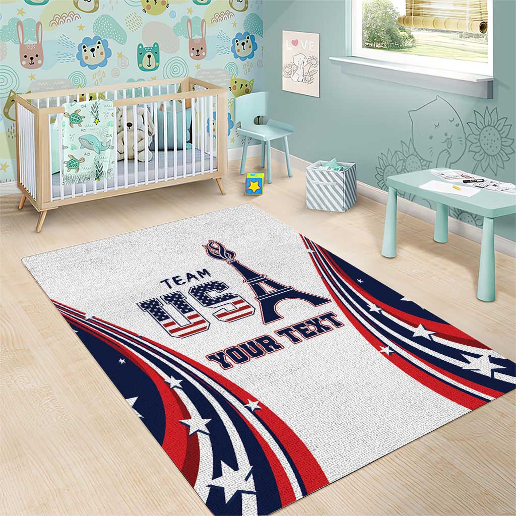 Personalized USA Make America Strong Again Area Rug Go Paris 2024 LT9 - Wonder Print Shop