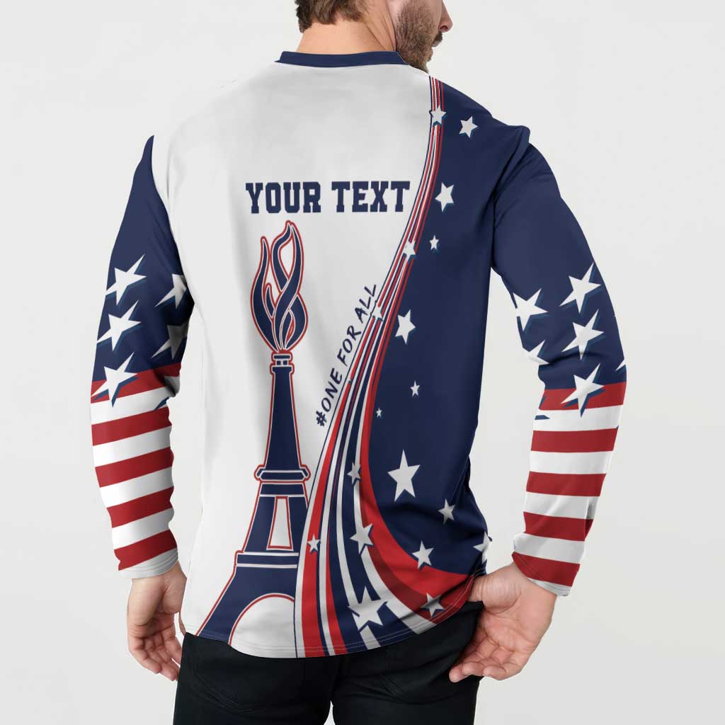 Personalized USA Make America Strong Again Button Sweatshirt Go Paris 2024 LT9 - Wonder Print Shop
