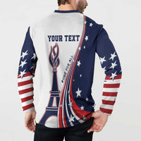 Personalized USA Make America Strong Again Button Sweatshirt Go Paris 2024 LT9 - Wonder Print Shop