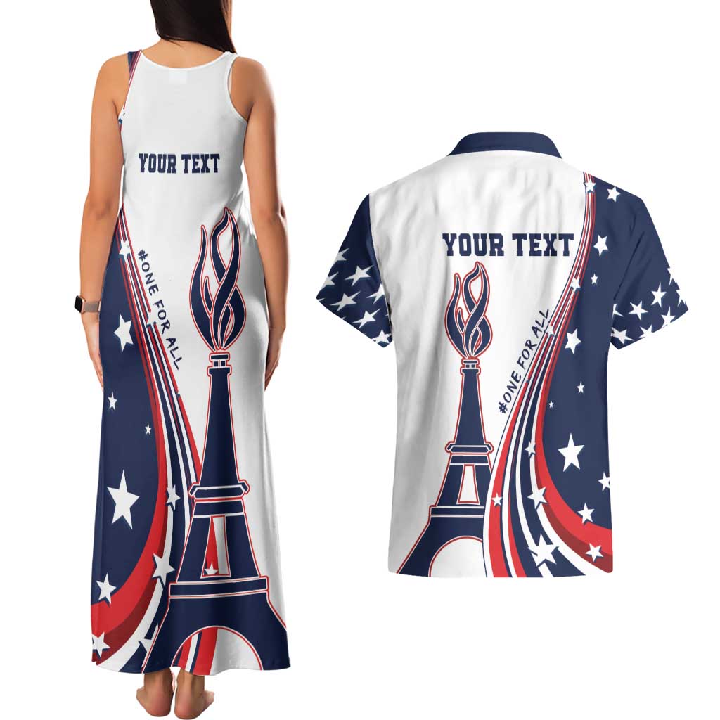 Personalized USA Make America Strong Again Couples Matching Tank Maxi Dress and Hawaiian Shirt Go Paris 2024 LT9 - Wonder Print Shop