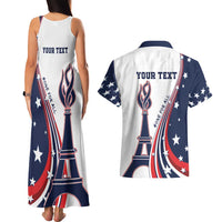 Personalized USA Make America Strong Again Couples Matching Tank Maxi Dress and Hawaiian Shirt Go Paris 2024 LT9 - Wonder Print Shop