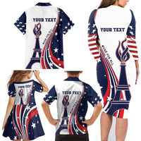 Personalized USA Make America Strong Again Family Matching Long Sleeve Bodycon Dress and Hawaiian Shirt Go Paris 2024 LT9 - Wonder Print Shop