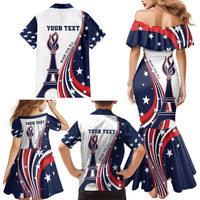 Personalized USA Make America Strong Again Family Matching Mermaid Dress and Hawaiian Shirt Go Paris 2024 LT9 - Wonder Print Shop