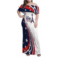 Personalized USA Make America Strong Again Family Matching Off Shoulder Maxi Dress and Hawaiian Shirt Go Paris 2024 LT9 - Wonder Print Shop