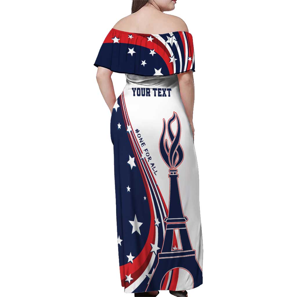 Personalized USA Make America Strong Again Family Matching Off Shoulder Maxi Dress and Hawaiian Shirt Go Paris 2024 LT9 - Wonder Print Shop