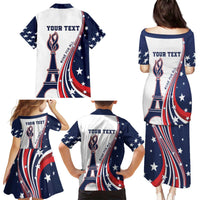 Personalized USA Make America Strong Again Family Matching Puletasi and Hawaiian Shirt Go Paris 2024 - Wonder Print Shop