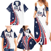 Personalized USA Make America Strong Again Family Matching Summer Maxi Dress and Hawaiian Shirt Go Paris 2024 - Wonder Print Shop