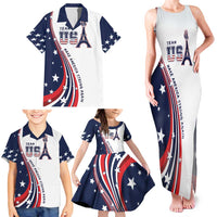 Personalized USA Make America Strong Again Family Matching Tank Maxi Dress and Hawaiian Shirt Go Paris 2024 - Wonder Print Shop