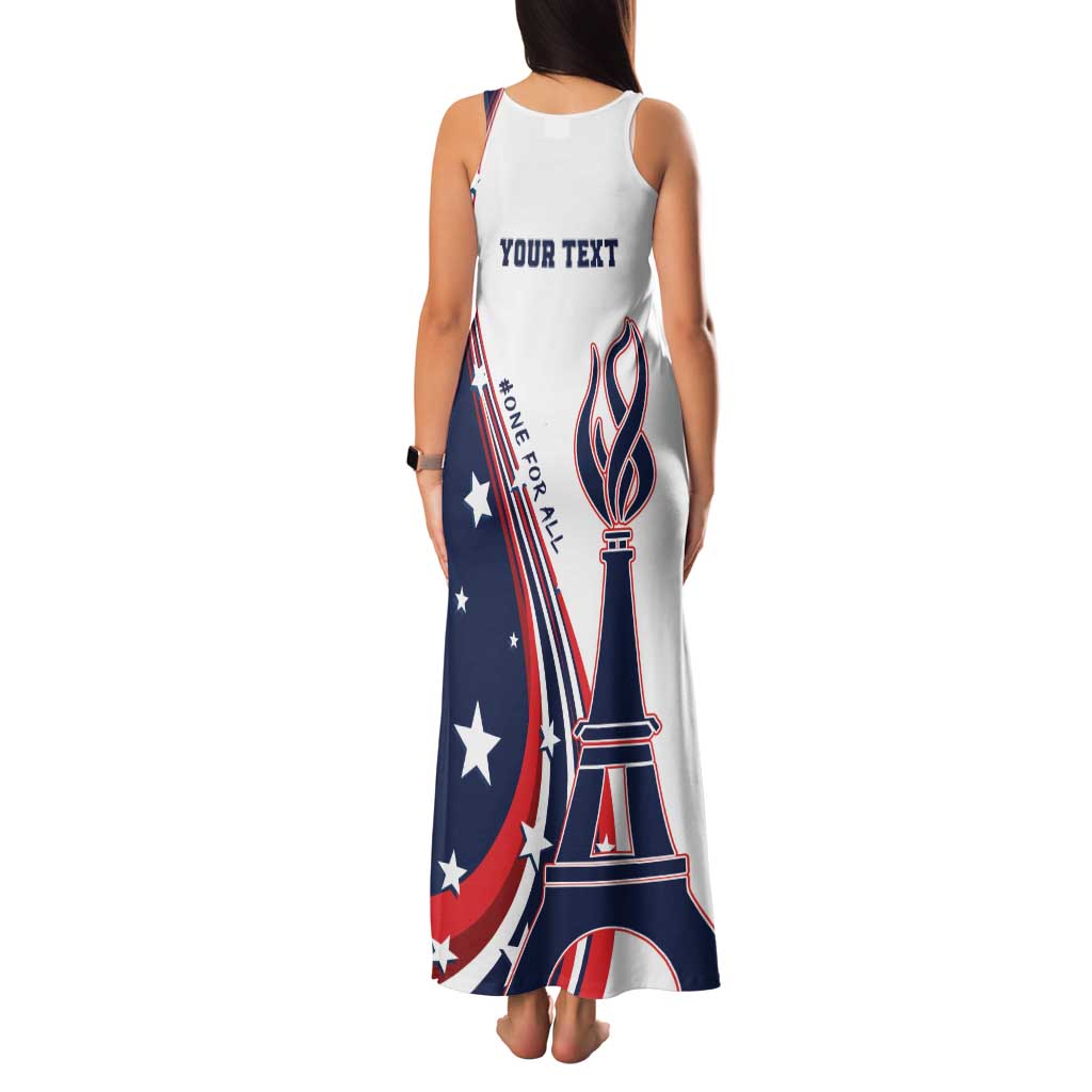 Personalized USA Make America Strong Again Family Matching Tank Maxi Dress and Hawaiian Shirt Go Paris 2024 - Wonder Print Shop