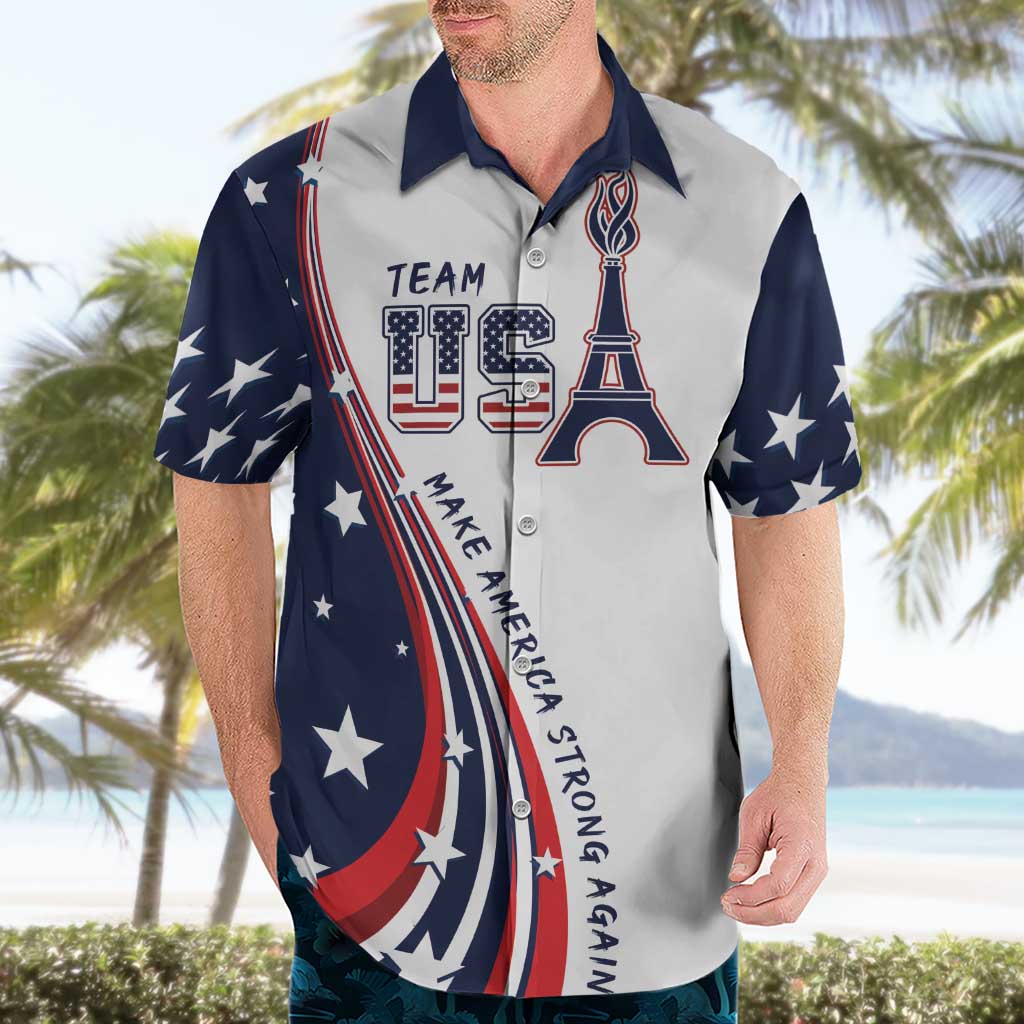 Personalized USA Make America Strong Again Hawaiian Shirt Go Paris 2024 - Wonder Print Shop
