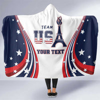 Personalized USA Make America Strong Again Hooded Blanket Go Paris 2024