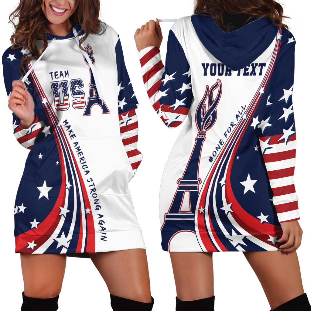 Personalized USA Make America Strong Again Hoodie Dress Go Paris 2024 - Wonder Print Shop