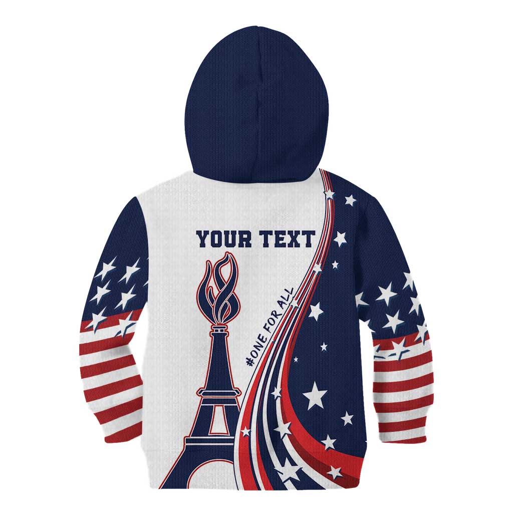 Personalized USA Make America Strong Again Kid Hoodie Go Paris 2024 - Wonder Print Shop