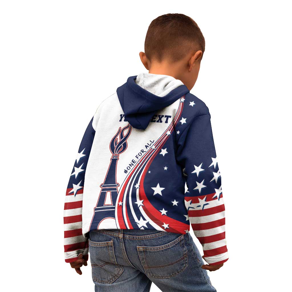 Personalized USA Make America Strong Again Kid Hoodie Go Paris 2024 - Wonder Print Shop