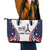 Personalized USA Make America Strong Again Leather Tote Bag Go Paris 2024 - Wonder Print Shop