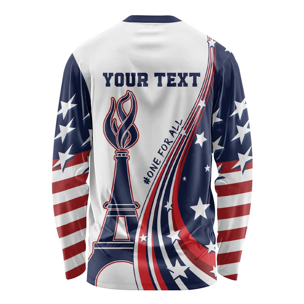 Personalized USA Make America Strong Again Long Sleeve Shirt Go Paris 2024 - Wonder Print Shop