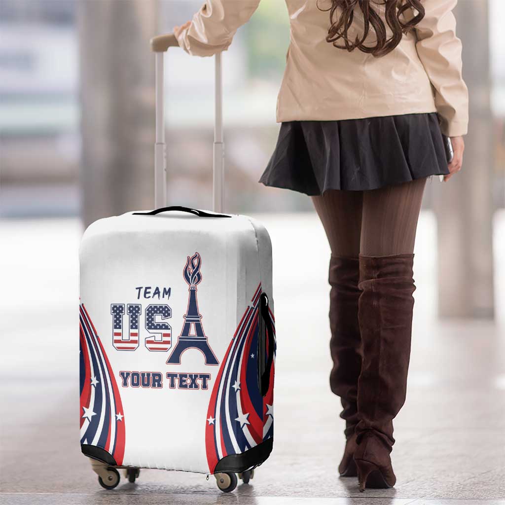 Personalized USA Make America Strong Again Luggage Cover Go Paris 2024 - Wonder Print Shop