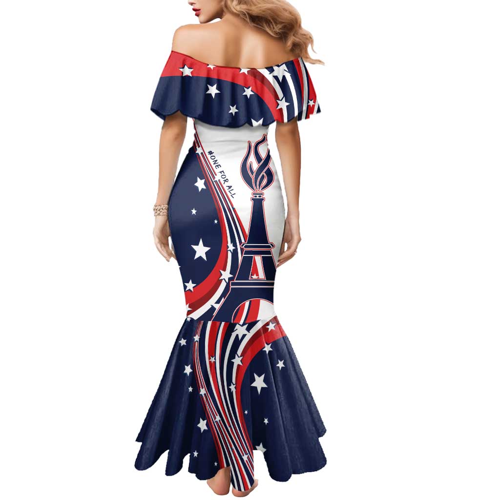 Personalized USA Make America Strong Again Mermaid Dress Go Paris 2024 - Wonder Print Shop