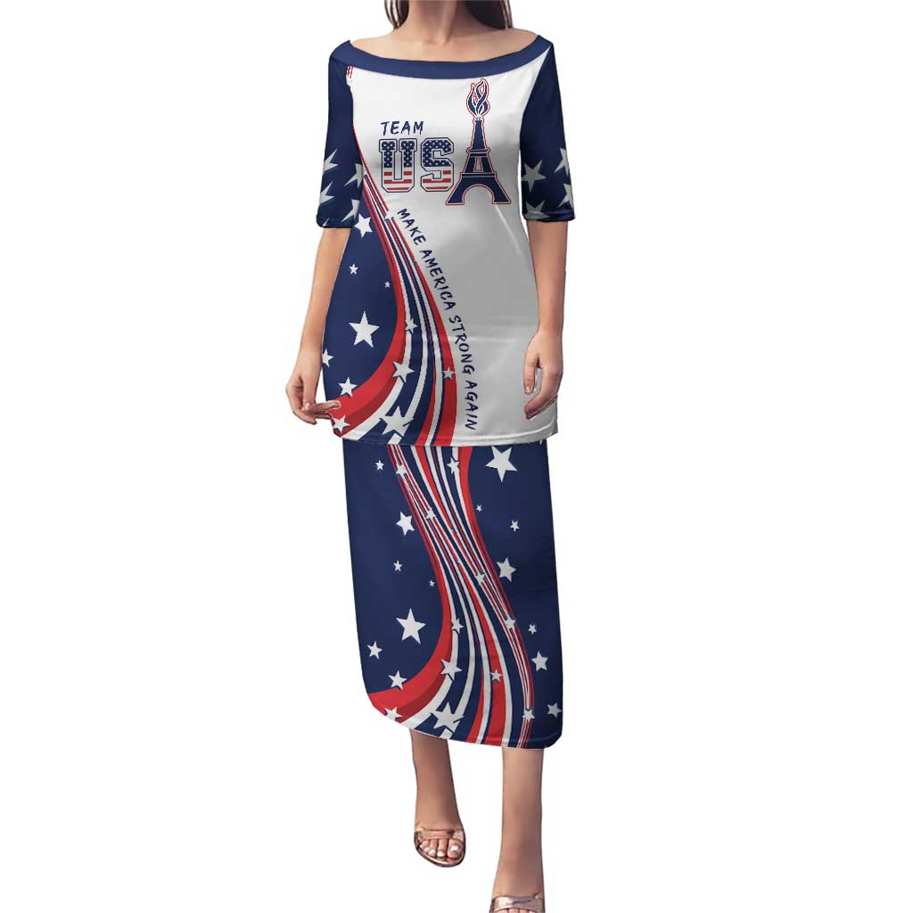 Personalized USA Make America Strong Again Puletasi Go Paris 2024 - Wonder Print Shop