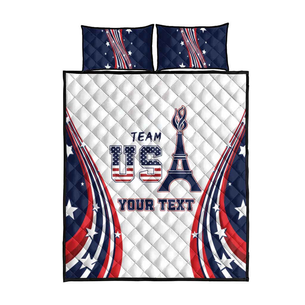 Personalized USA Make America Strong Again Quilt Bed Set Go Paris 2024 - Wonder Print Shop