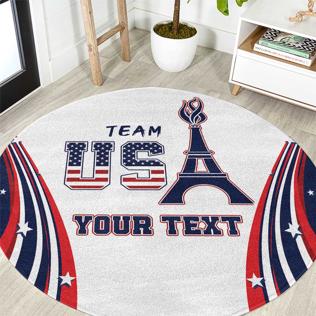 Personalized USA Make America Strong Again Round Carpet Go Paris 2024