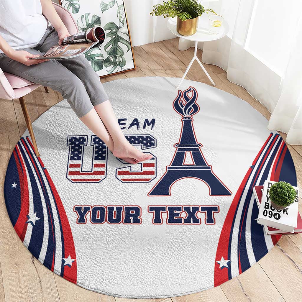 Personalized USA Make America Strong Again Round Carpet Go Paris 2024