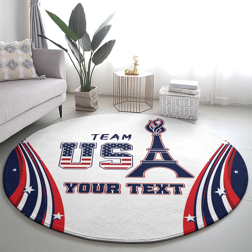Personalized USA Make America Strong Again Round Carpet Go Paris 2024