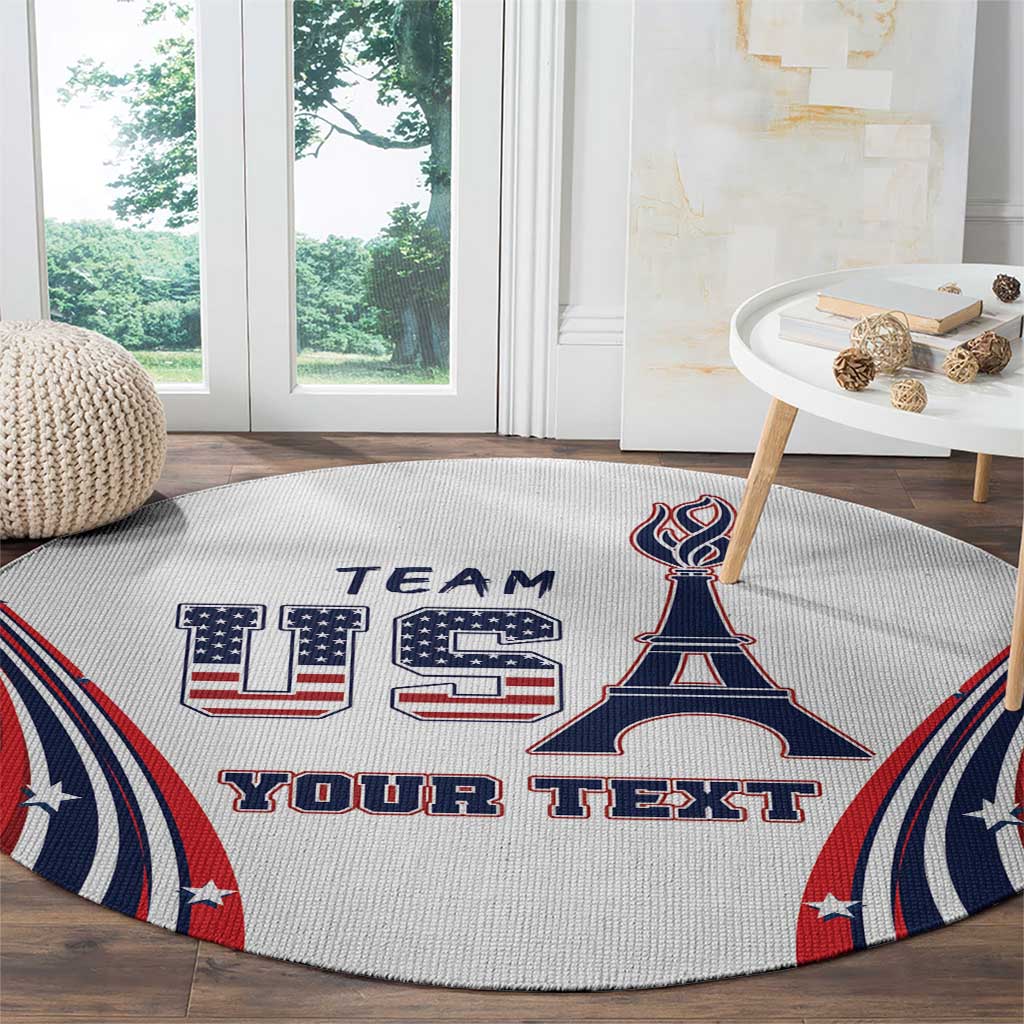 Personalized USA Make America Strong Again Round Carpet Go Paris 2024