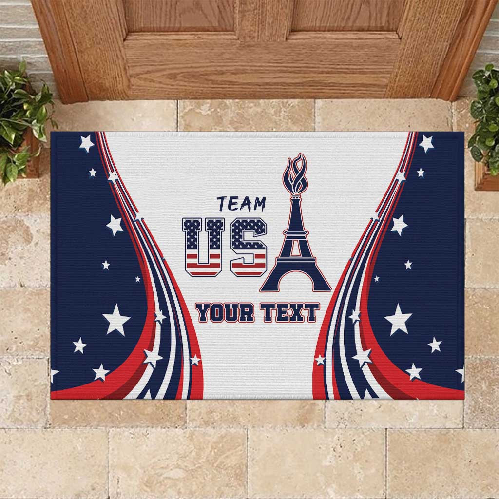 Personalized USA Make America Strong Again Rubber Doormat Go Paris 2024 - Wonder Print Shop