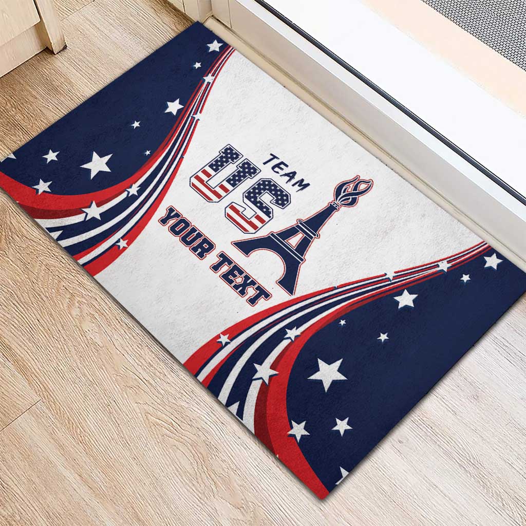 Personalized USA Make America Strong Again Rubber Doormat Go Paris 2024 - Wonder Print Shop