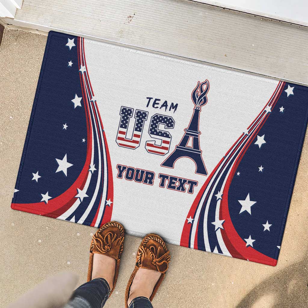 Personalized USA Make America Strong Again Rubber Doormat Go Paris 2024 - Wonder Print Shop
