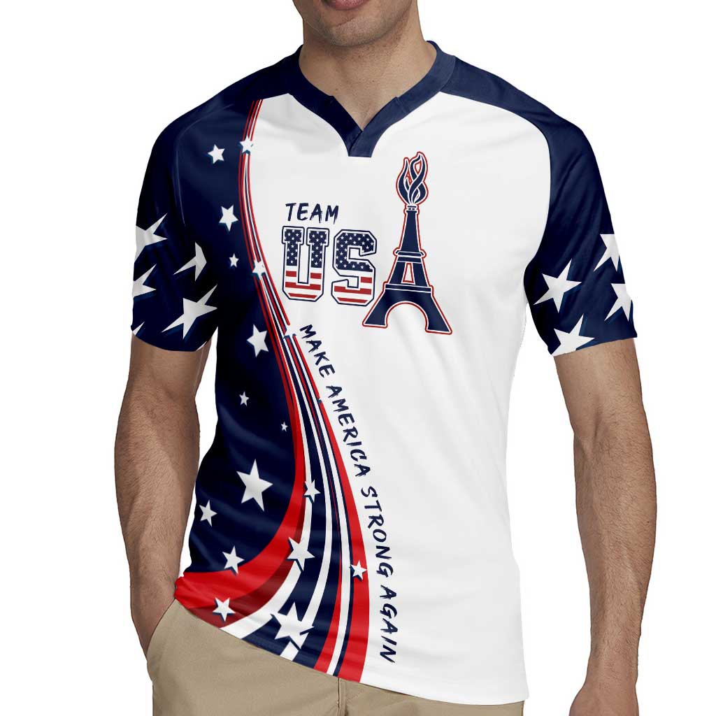 Personalized USA Make America Strong Again Rugby Jersey Go Paris 2024 - Wonder Print Shop