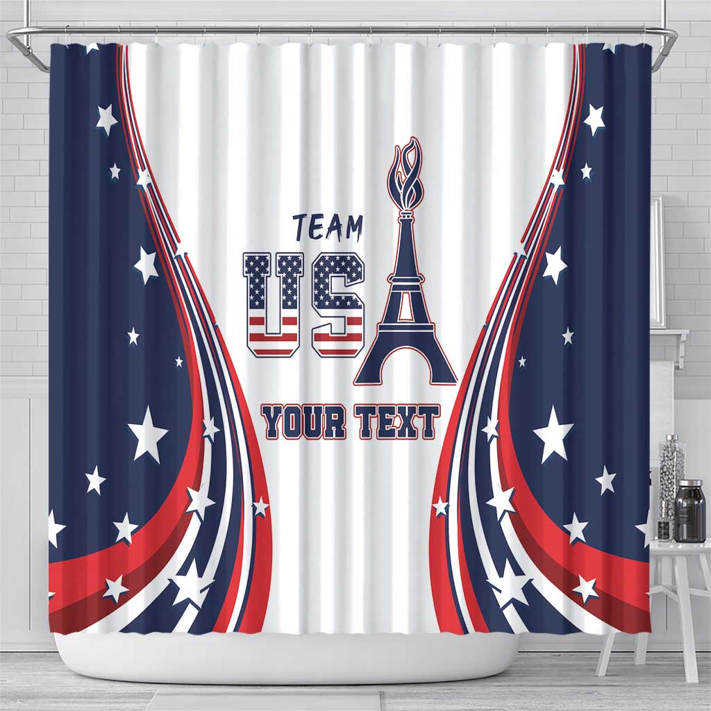 Personalized USA Make America Strong Again Shower Curtain Go Paris 2024