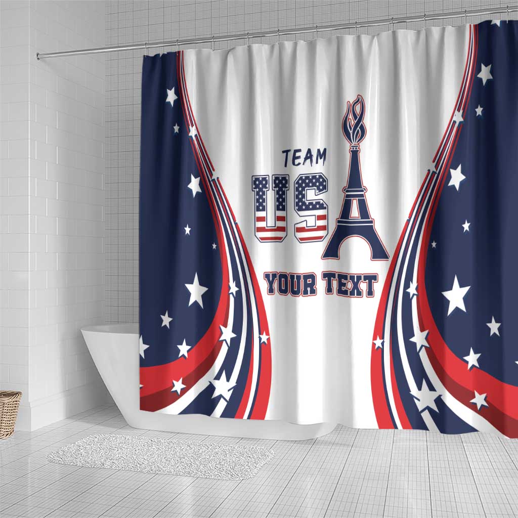Personalized USA Make America Strong Again Shower Curtain Go Paris 2024