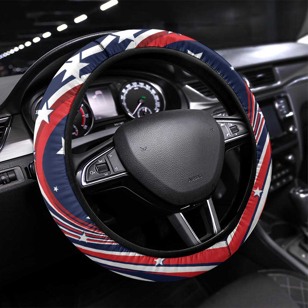 USA Make America Strong Again Steering Wheel Cover Go Paris 2024 - Wonder Print Shop