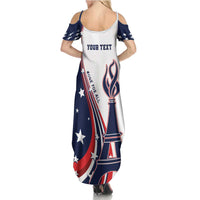 Personalized USA Make America Strong Again Summer Maxi Dress Go Paris 2024 - Wonder Print Shop