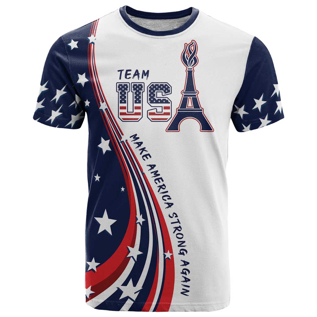 Personalized USA Make America Strong Again T Shirt Go Paris 2024 - Wonder Print Shop