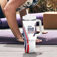 Personalized USA Make America Strong Again Tumbler With Handle Go Paris 2024 - Wonder Print Shop