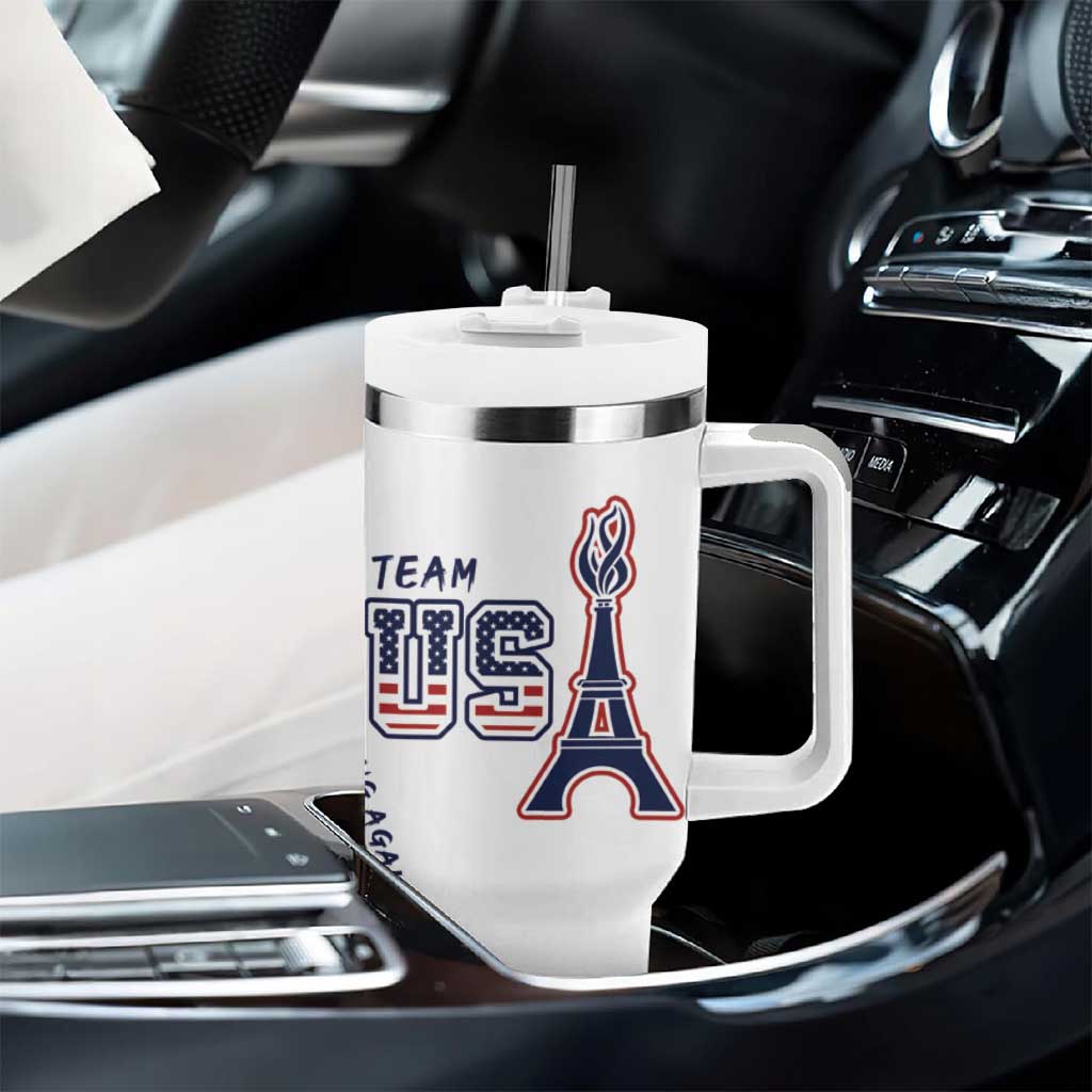 Personalized USA Make America Strong Again Tumbler With Handle Go Paris 2024 - Wonder Print Shop
