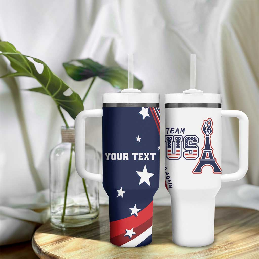 Personalized USA Make America Strong Again Tumbler With Handle Go Paris 2024 - Wonder Print Shop