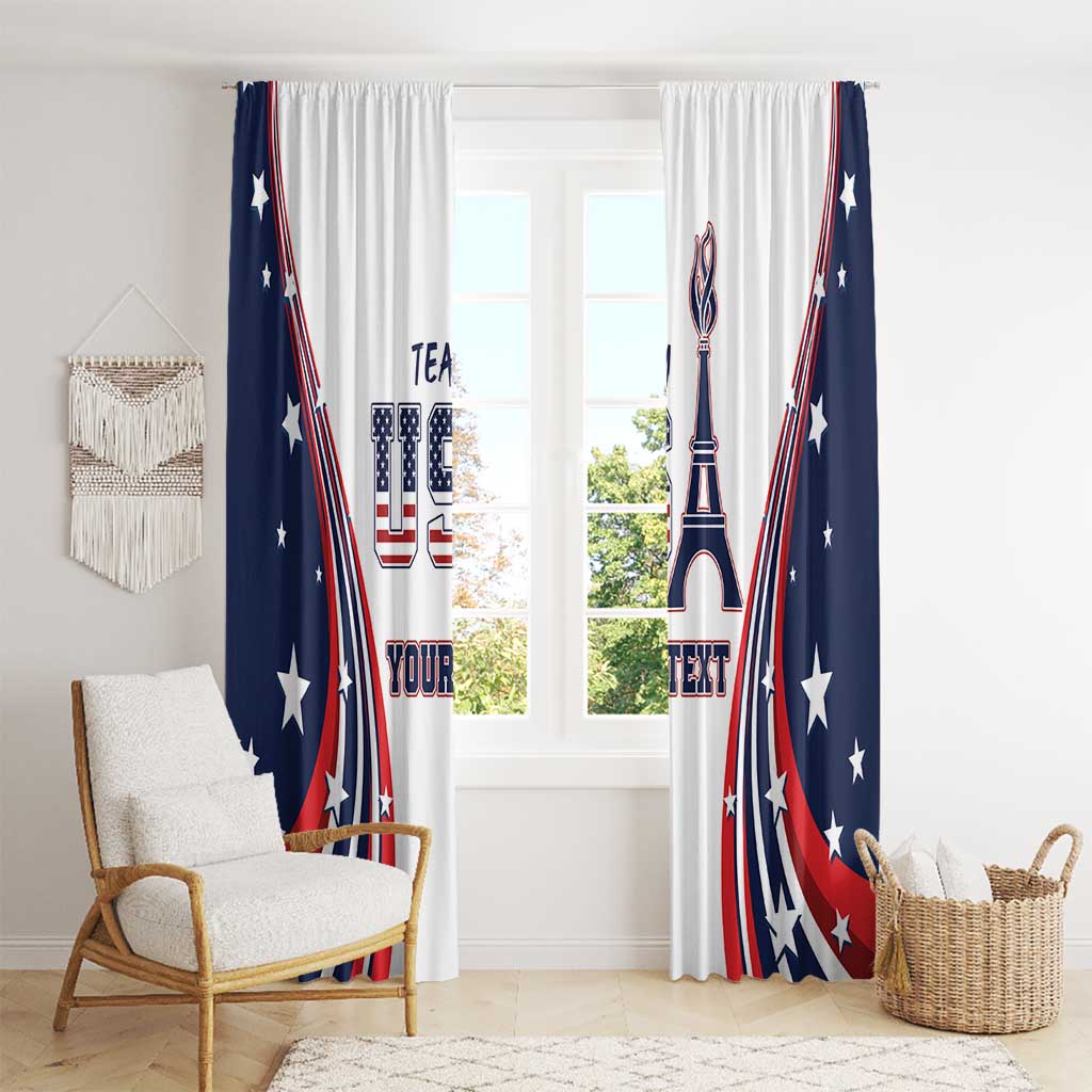 Personalized USA Make America Strong Again Window Curtain Go Paris 2024 - Wonder Print Shop