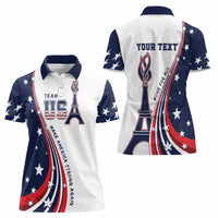 Personalized USA Make America Strong Again Women Polo Shirt Go Paris 2024 - Wonder Print Shop