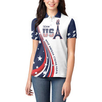 Personalized USA Make America Strong Again Women Polo Shirt Go Paris 2024 - Wonder Print Shop