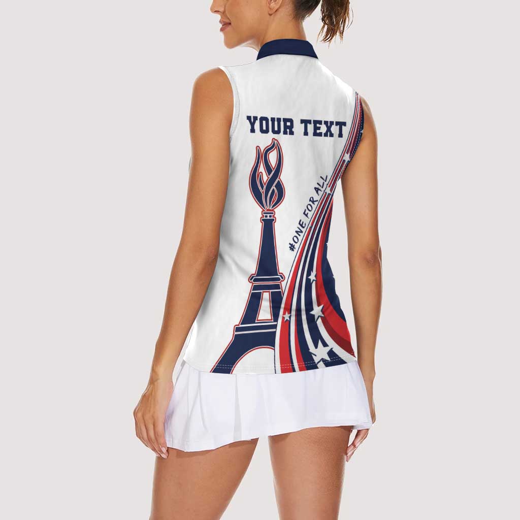 Personalized USA Make America Strong Again Women Sleeveless Polo Shirt Go Paris 2024 - Wonder Print Shop