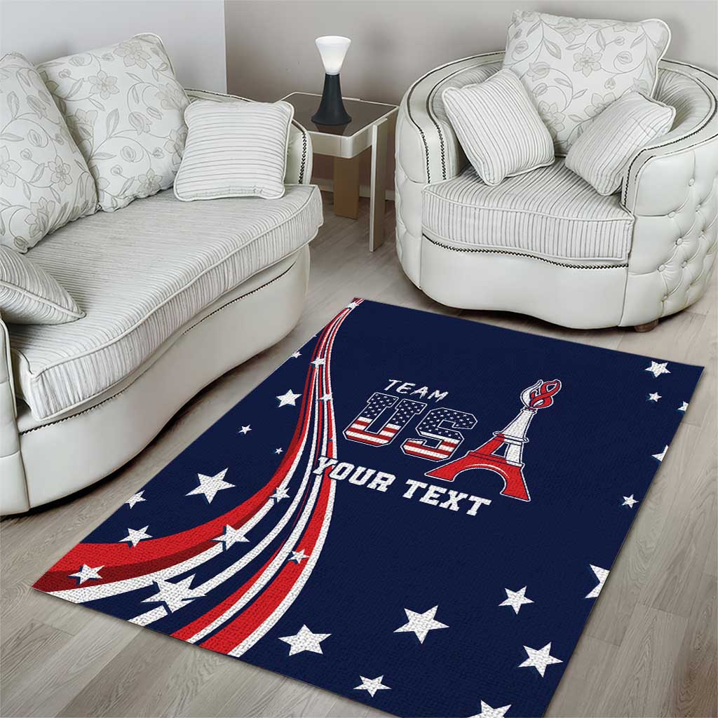 Personalized USA One For All Area Rug Go Paris 2024 LT9 - Wonder Print Shop