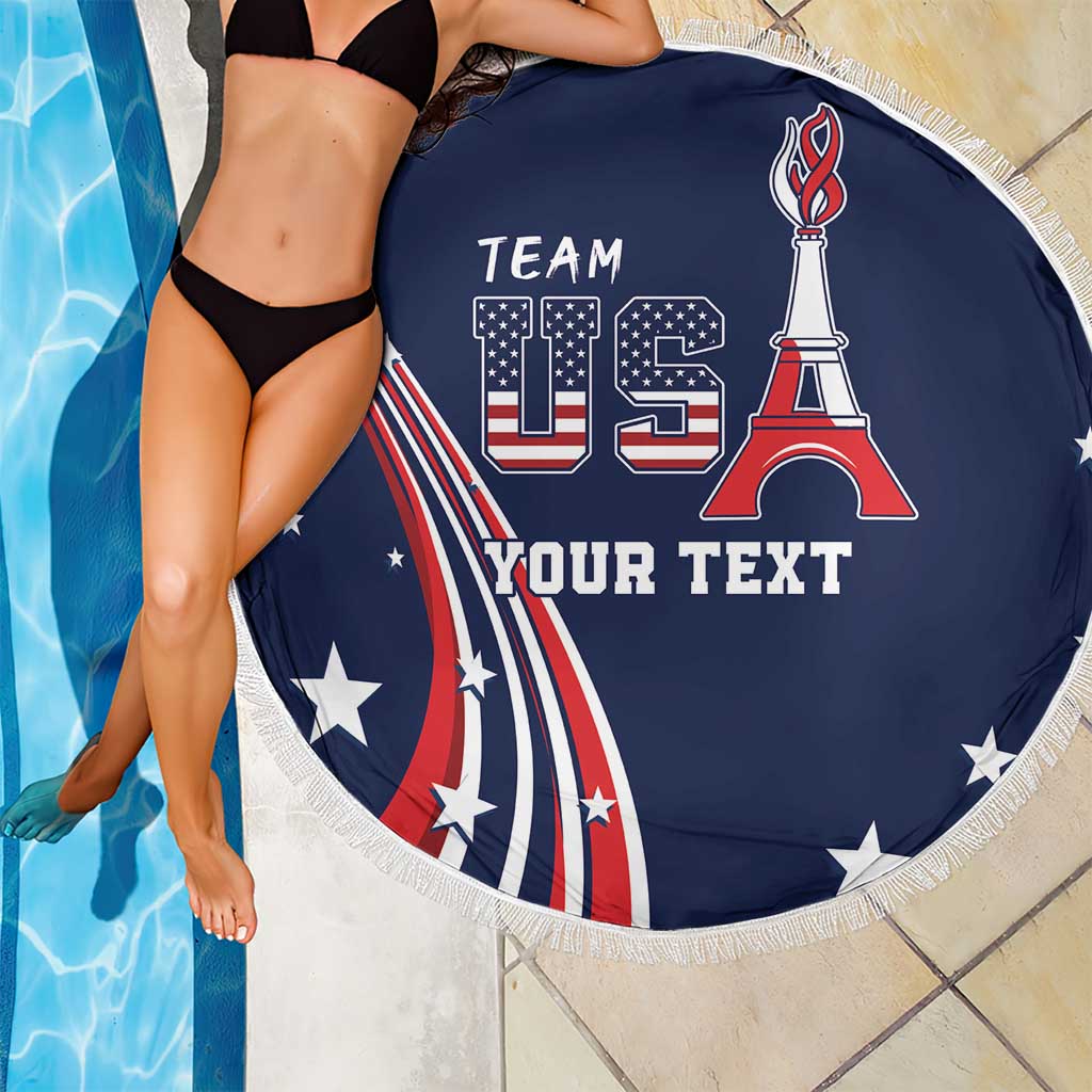 Personalized USA One For All Beach Blanket Go Paris 2024 LT9 - Wonder Print Shop