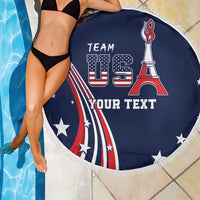 Personalized USA One For All Beach Blanket Go Paris 2024 LT9 - Wonder Print Shop