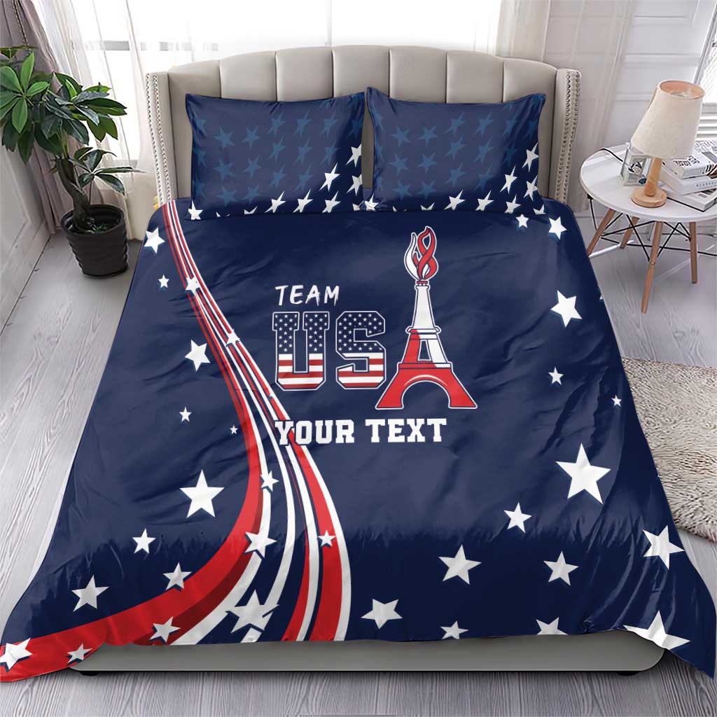 Personalized USA One For All Bedding Set Go Paris 2024 LT9 - Wonder Print Shop