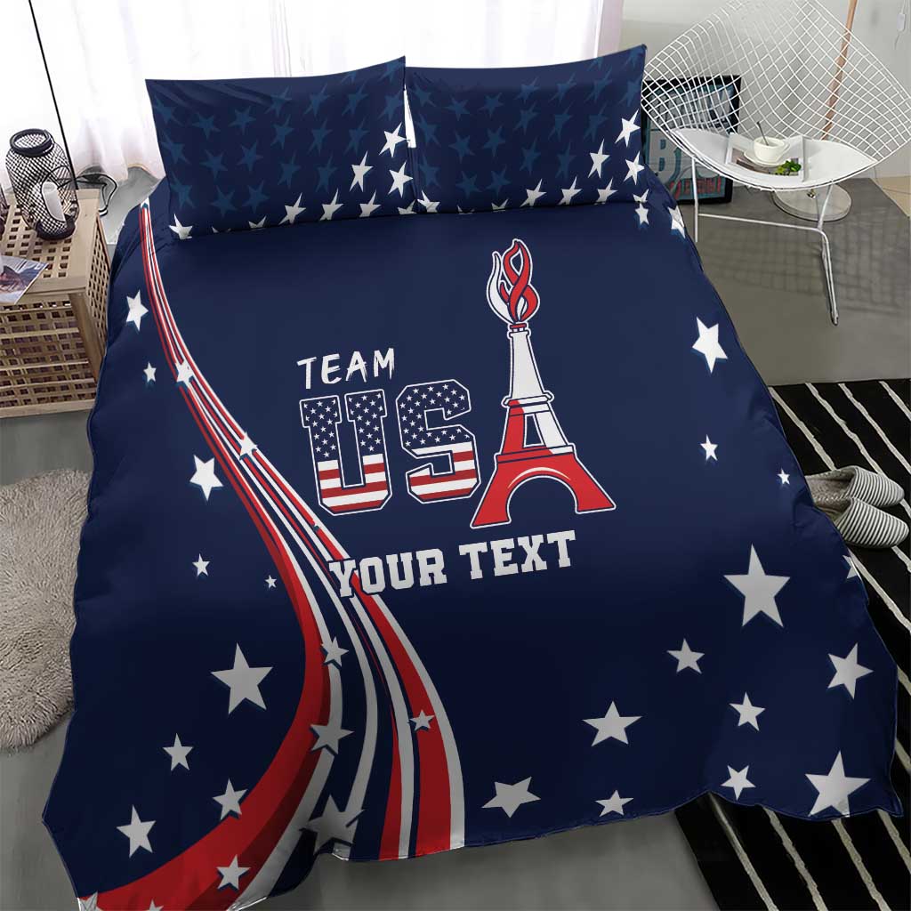 Personalized USA One For All Bedding Set Go Paris 2024 LT9 - Wonder Print Shop