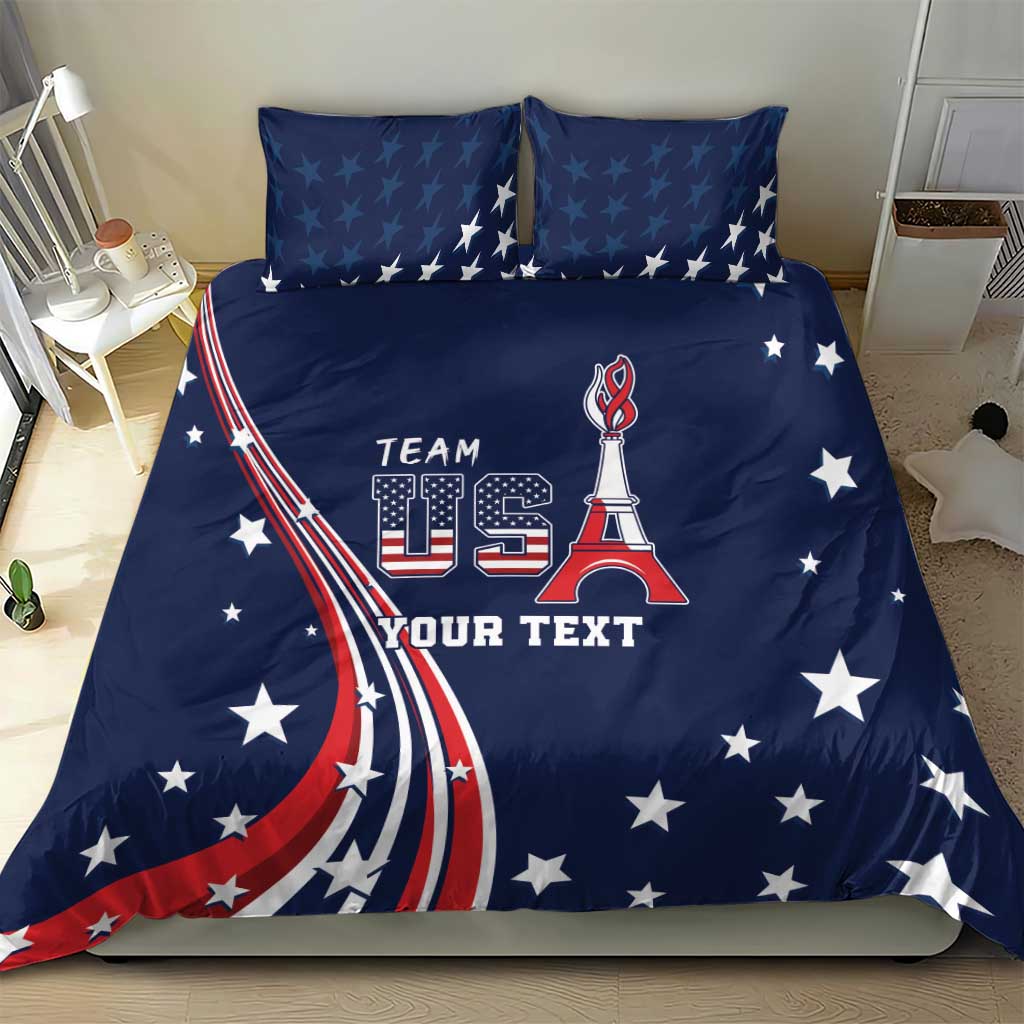 Personalized USA One For All Bedding Set Go Paris 2024 LT9 - Wonder Print Shop